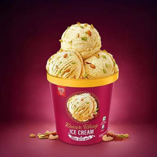 Kwality Wall's Kesar Bhog Ice Cream 500 ml Tub