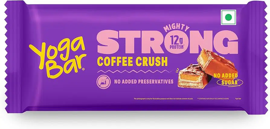 yogabar power up coffee crush protein bar 70 g