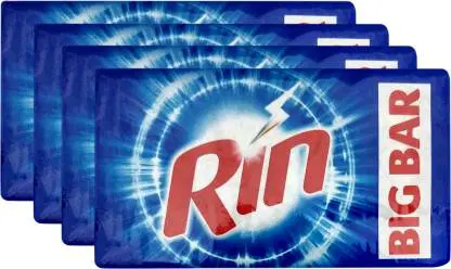 Rin Detergent Bar(250g, Pack of 4)
