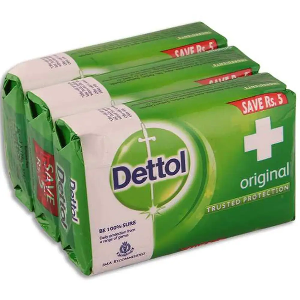 Dettol Original Germ Protection Bathing Soap bar (Pack of 5)