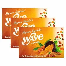 Mysore Sandal's WAVE TURMERIC SOAP (100gm X 3 NOs)