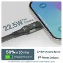 AMBRANE FAST CHARGING IPHONE TYPE C TO LIGHTNING CABLE WITH LED INDICATOR – image 2