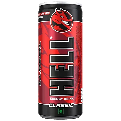 HELL ENERGY DRINK - CLASSIC, CAFFEINATED BEVERAGE, 250 ML