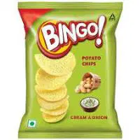 BINGO POTATO CHIPS CREAM AND ONION