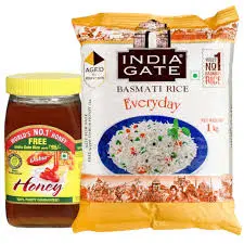 DABUR HONEY WITH FREE INDIA GATE RICE RS.60
