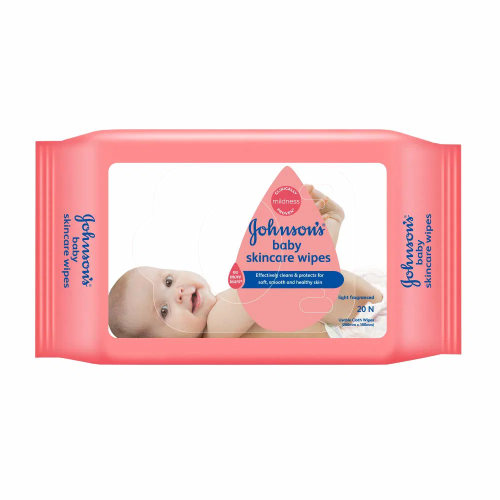 JOHNSONS BABY SKINCARE WIPES-20 UNITS