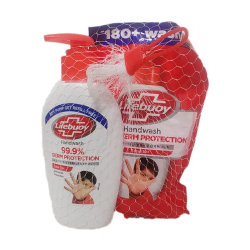 LIFEBUOY TOTAL 10+ GERM PROTECTION HAND WASH WITH FREE REFILL PACK 190ML