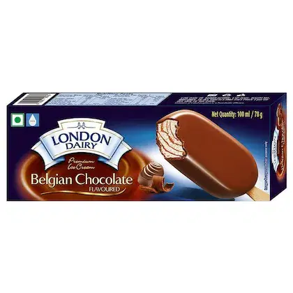 LONDON DAIRY BELGIAN CHOCOLATE ICE CREAM STICK 100 ML