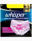 WHISPER SUPER ABSORBENT PERIOD PANTY M-L 360* – image 1