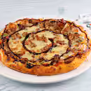 CHICKEN SEEK KABAAB PIZZA BY LAZIZ PIZZA