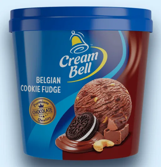 CREAM BELL BELGIAN COOKIES FUDGE ICE CREAM125 ML - 1 PC
