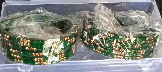 GREEN BANGLE 12 PC - ANY SIZE