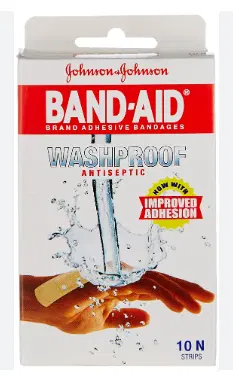 BAND AID WASHPFOOF PACK OF 4