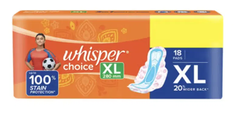 WHISPER CHOICE XL PADS