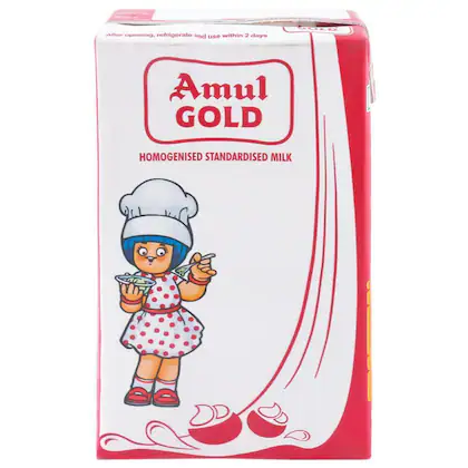 AMUL GOLD HOMOGENISED STANDARDISED MILK 1 L (TETRA PAK)