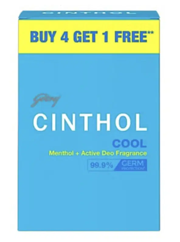 CINTHOL COOL BATH SOAP - BUY 4 GET 1 FREE