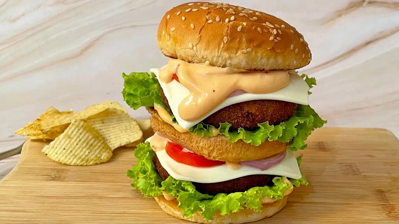 DOUBLE TIKKI BURGER DESHI THAT
