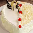 Heart White Forest Cake with Cherry [500gm] Rameshwar's Annapurna
