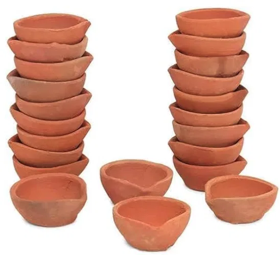 MITTI KA DIYA /CLAY DIYA/ HAND MADE - 25 PC