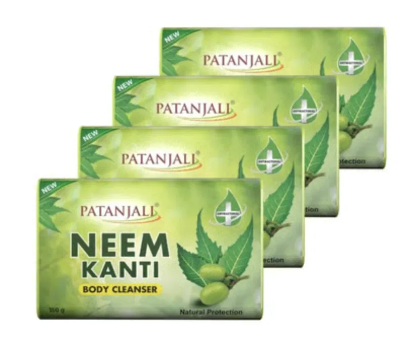 PATANJALI NEEM KANTI BODY CLEANSER SOAP 4 X150 GM