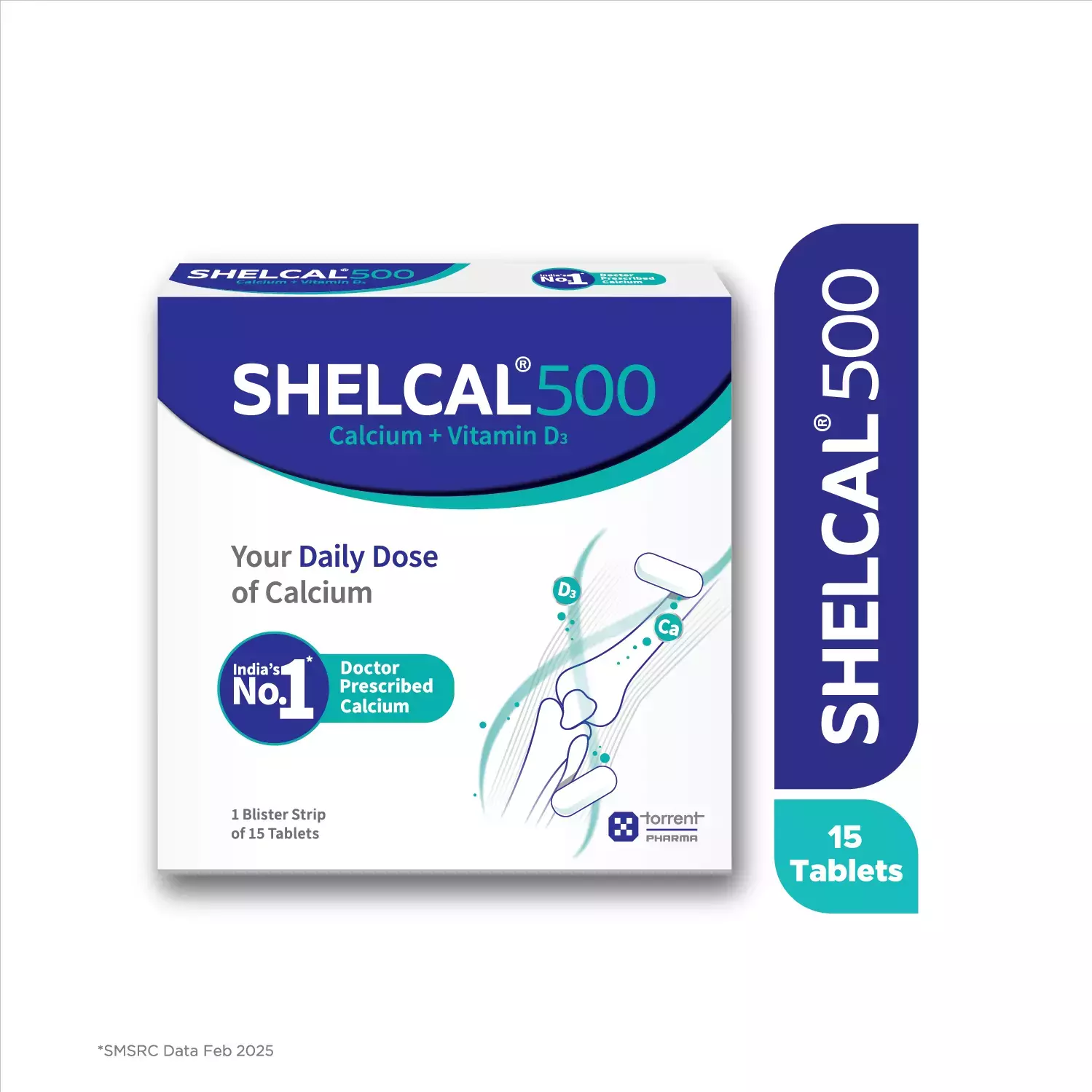 SHELCAL 500 CALCIUM + VITAMIN D3 (15 TABS)