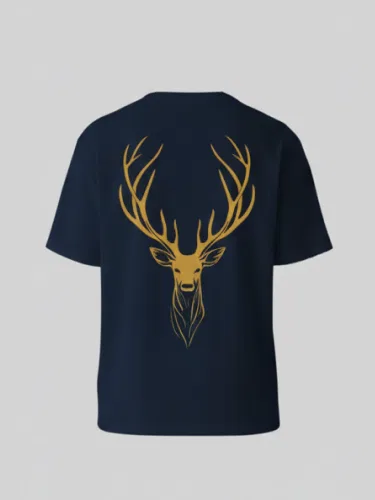 Wild Deer Navy Blue Tee