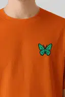 Typography Streetwear Burnt Orange Tee – image 1