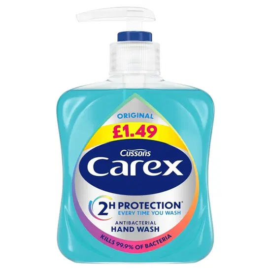 Carex Hand Soap Antibacterial Liquid Blue 250ml