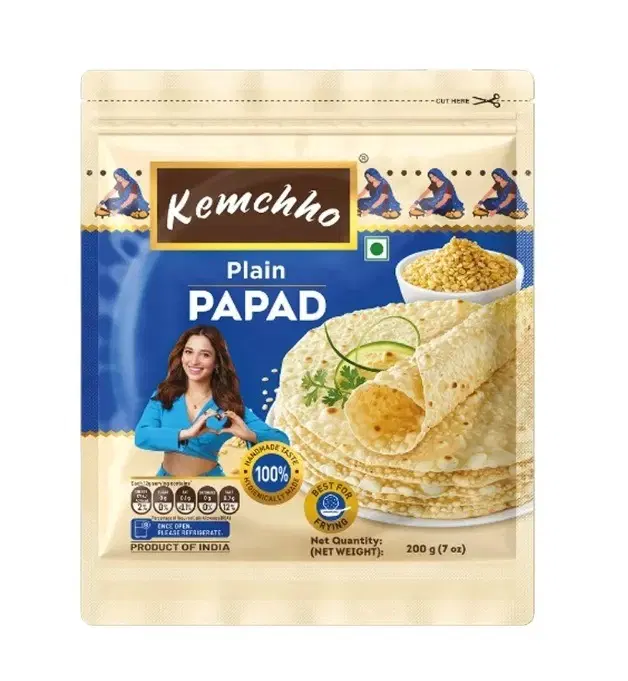 Kemchho Plain Papad 200g
