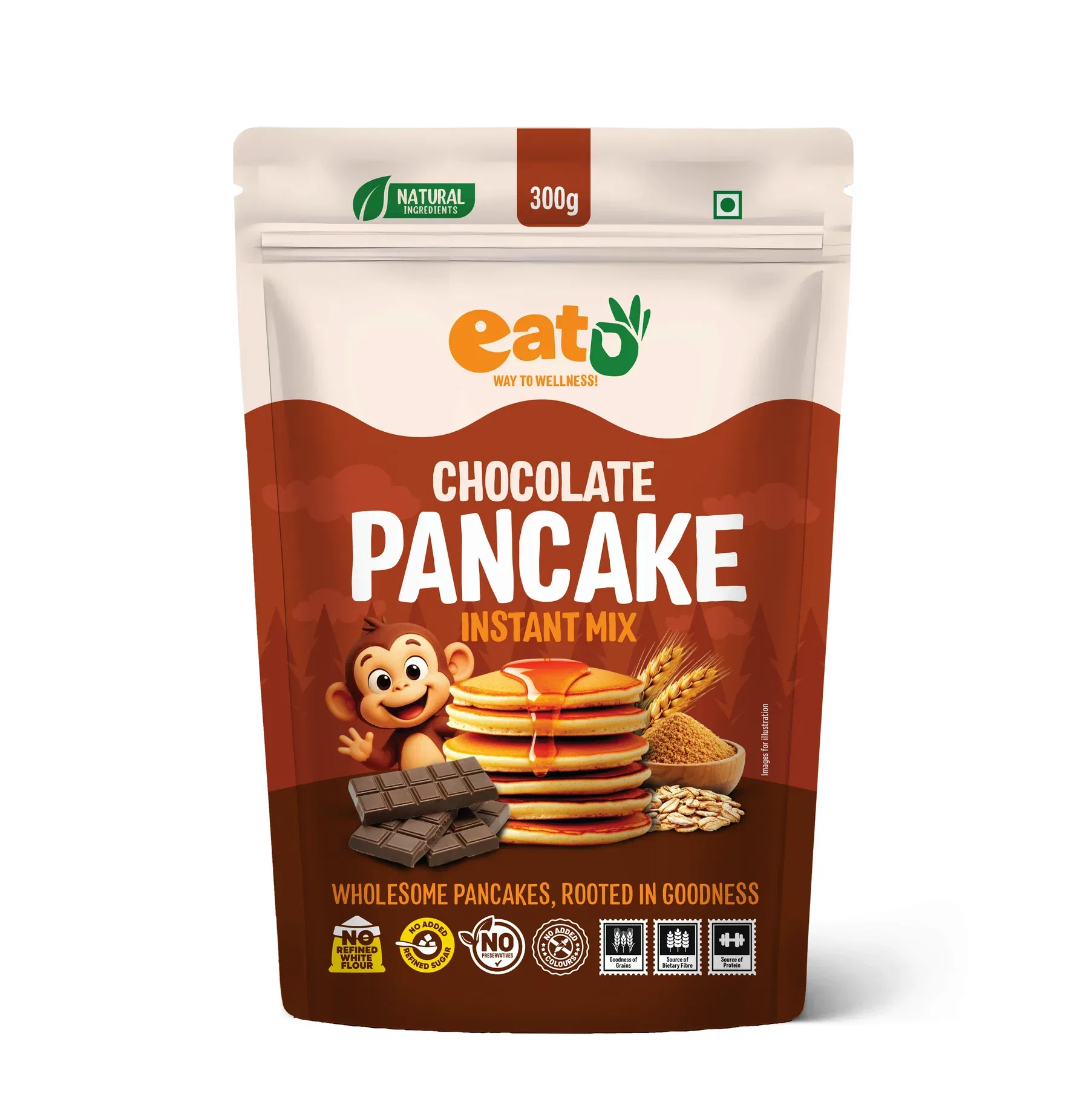 Chocolate Pancake Instant Mix 300g by Eat5