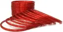 Red Coloured Glass bangles – image 1
