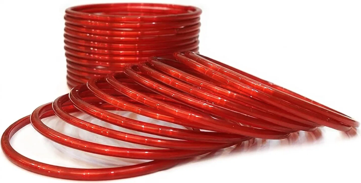 Red Coloured Glass bangles