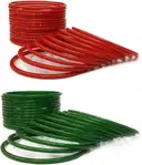 Mix Coloured Bangles (Green & Red) – image 1