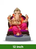 Rajadhiraja Mitti Ganesh Idol – 12 Inch – image 1