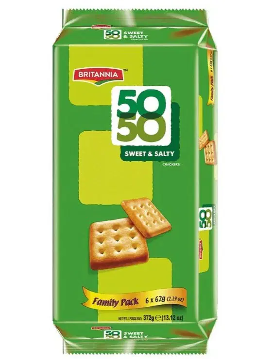 Britannia 50-50 Sweet & Salty Family Pack 6x62g