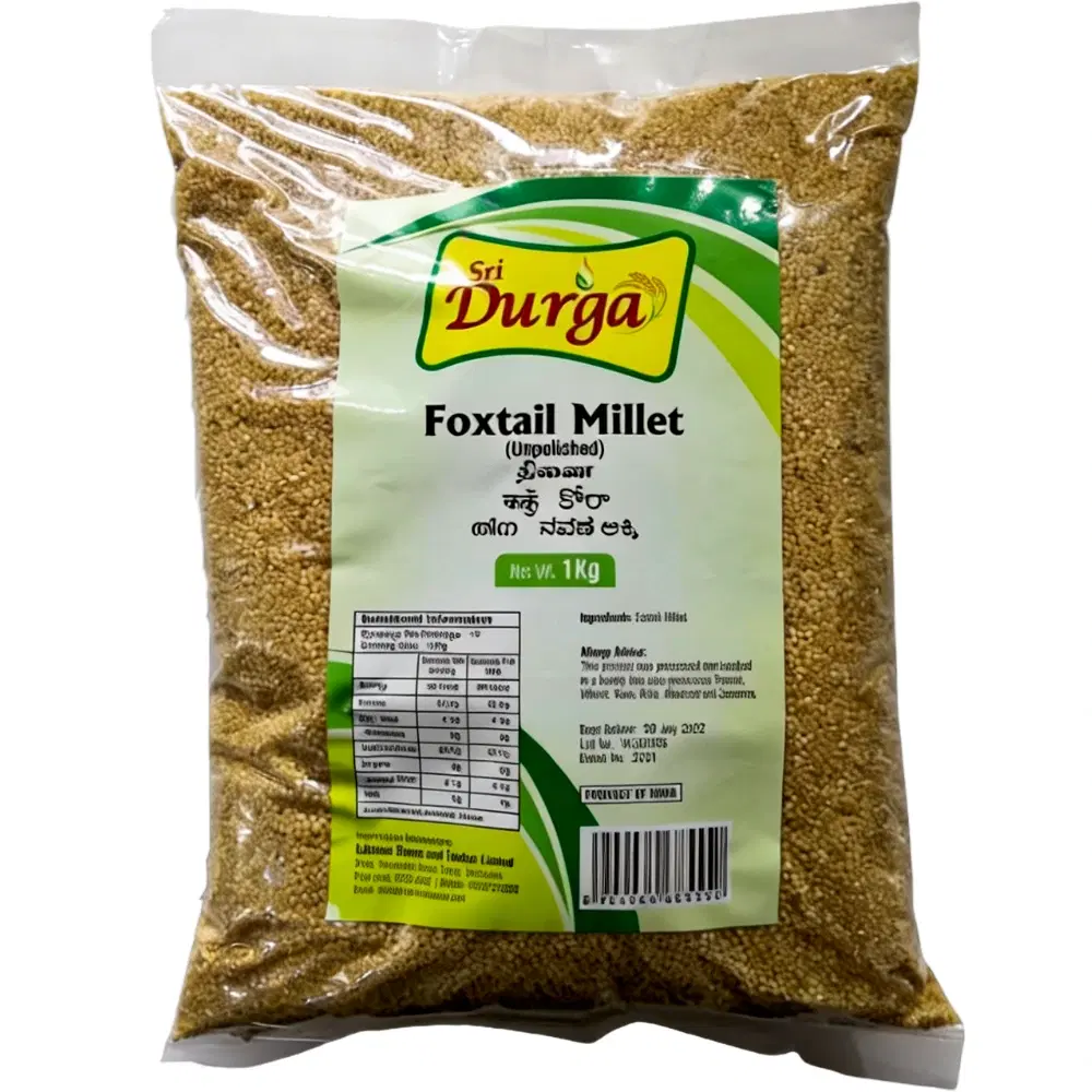 Foxtail Millet/ Kangni / Korralu /Thinai Unpolished 1kg by Sri Durga