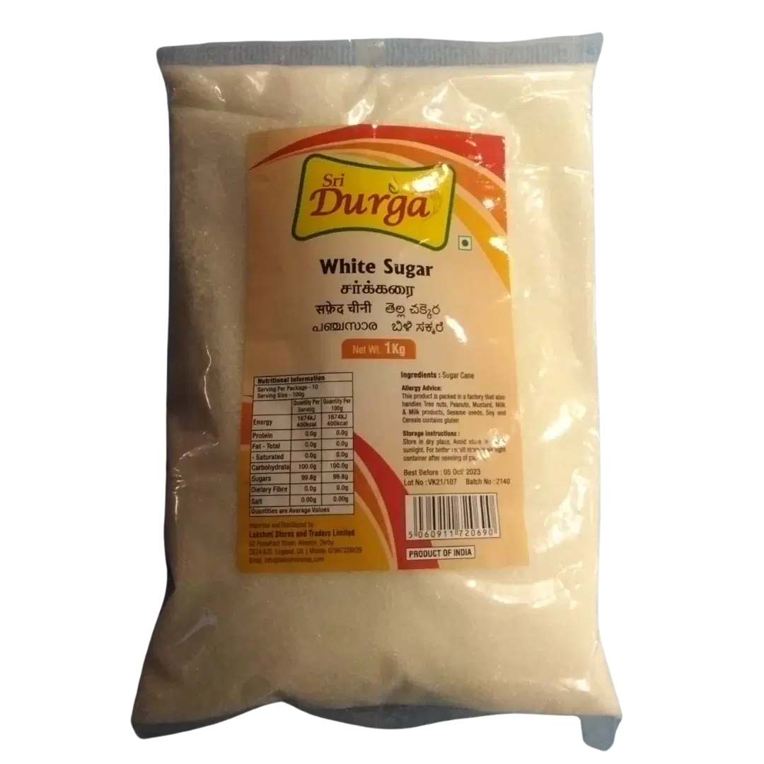 Indian White Sugar 1kg by Sri durga
