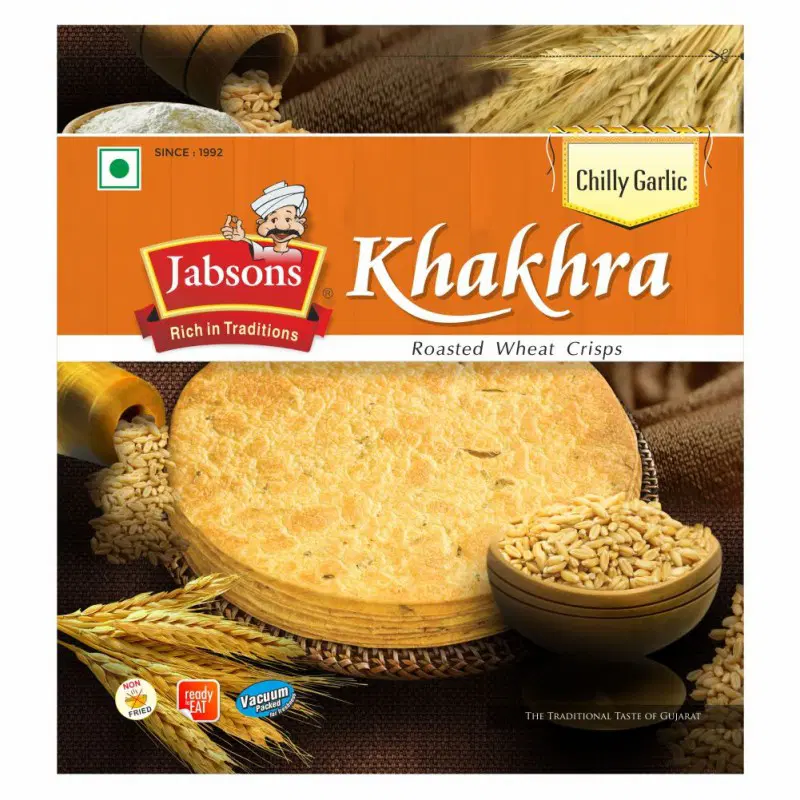 Jabsons Khakhra Chilly Garlic 180G