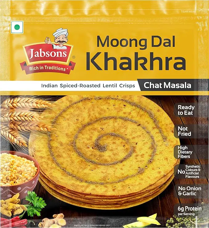 Jabsons Khakhra(Chat) Moong Dal 180G