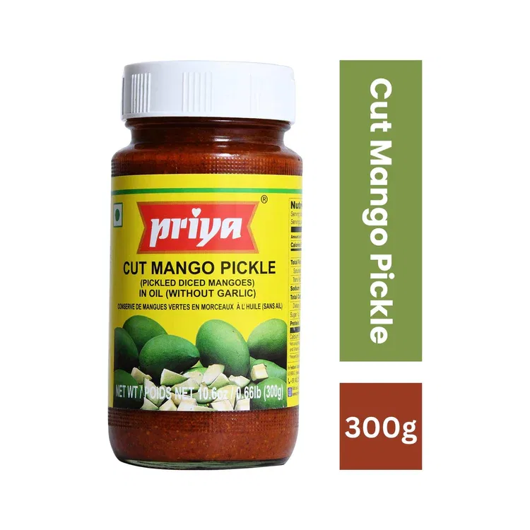 Priya Cut Mango Pickle without Garlic 300g