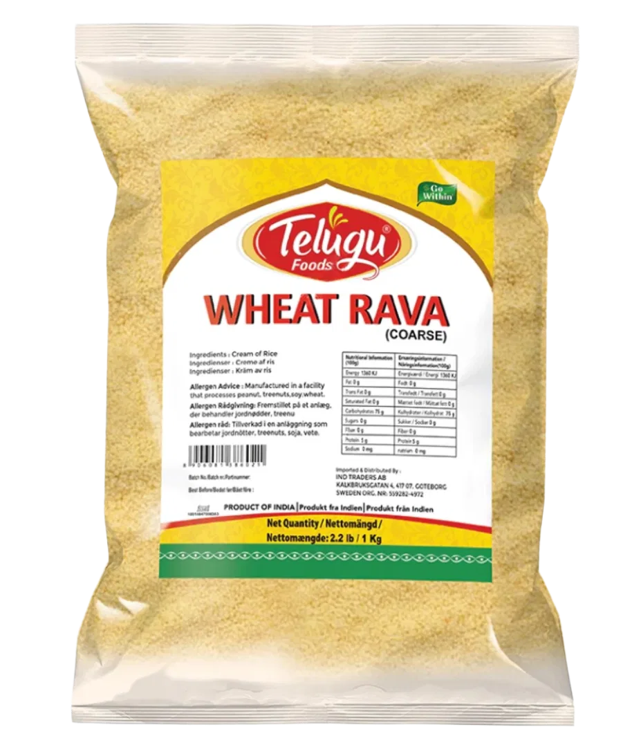 Roasted Wheat Rava Coarse by Telugu Foods