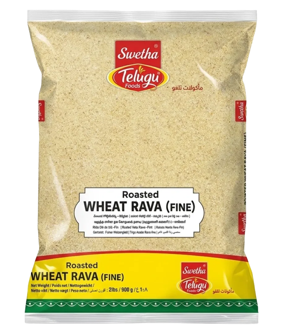 Roasted Wheat Rava Fine by Telugu Foods