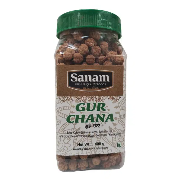 Sanam Sweet Gur Chana Jar / Jaggery Coated Roasted Chana Jar 400g