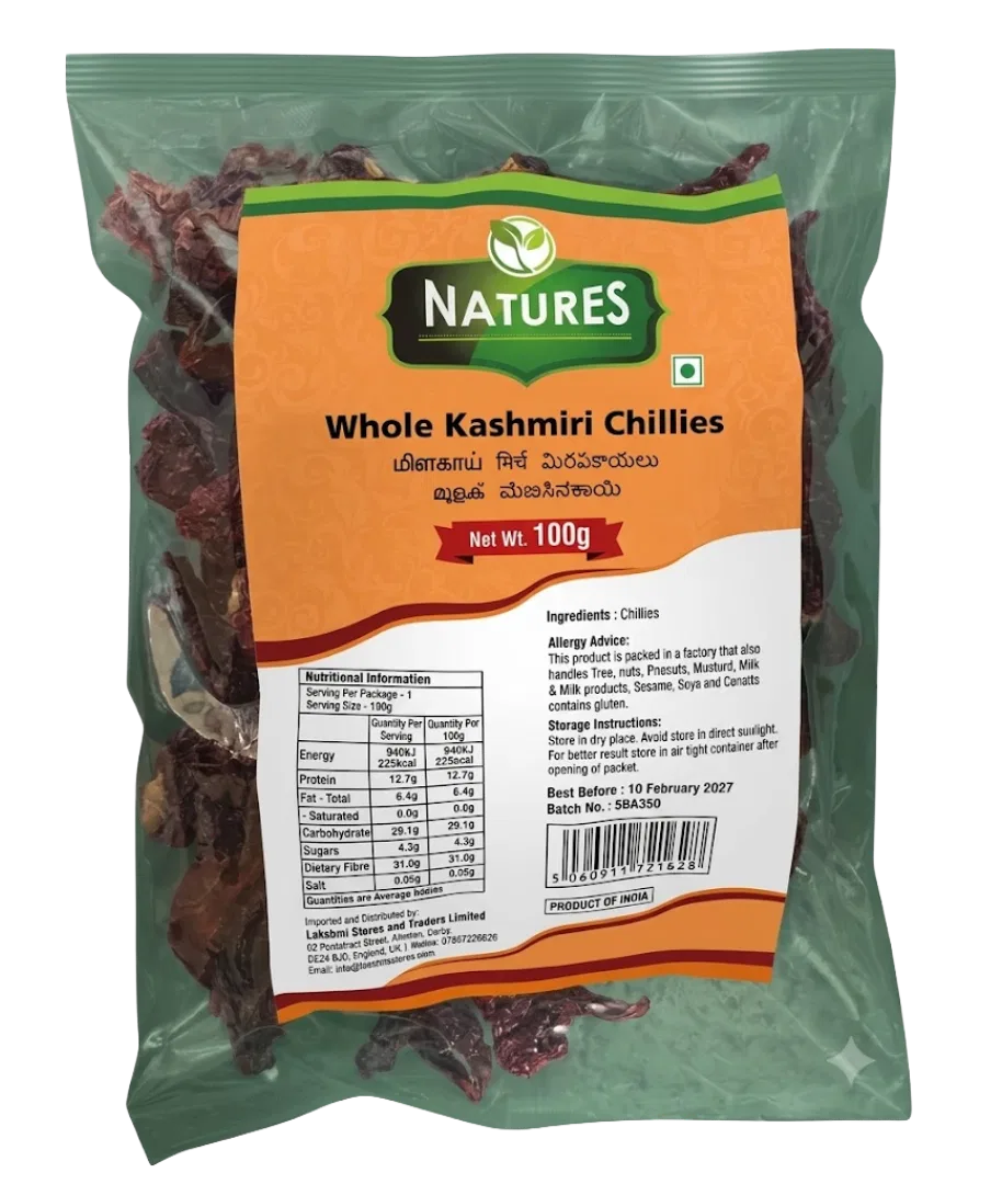 Whole Kashmiri Chilli 100g by Natures