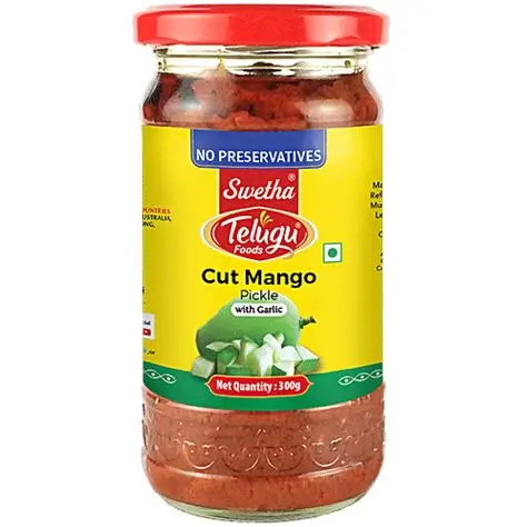  Telugu Foods Cut Mango Pickle (With Garlic) 300G