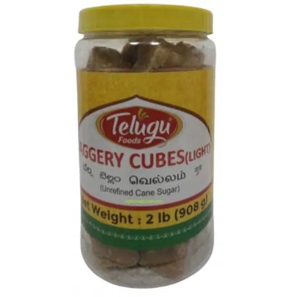 Telugu foods Jaggery cubes Light Jar 1kg
