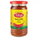 Telugu Foods Red Chilli Pickle(With Garlic) 300 gms – image 1