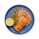 Baked Salmon with Brown Rice and Asparagus – image 1