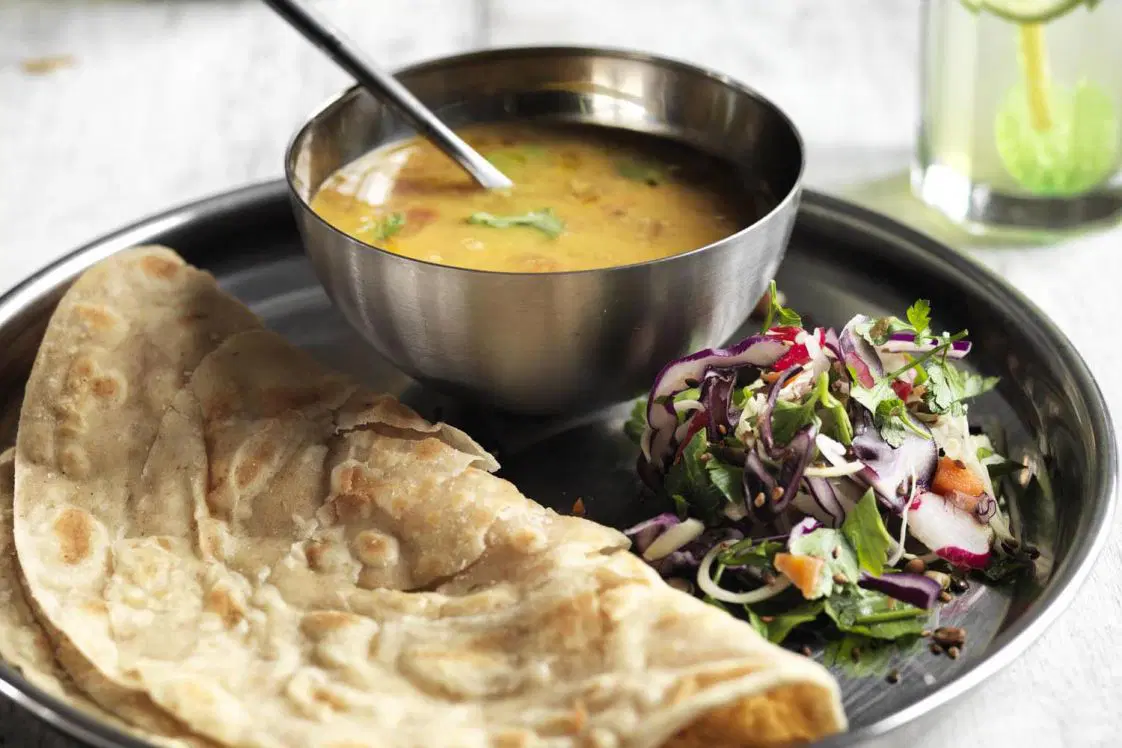 Dal with Roti or Naan
