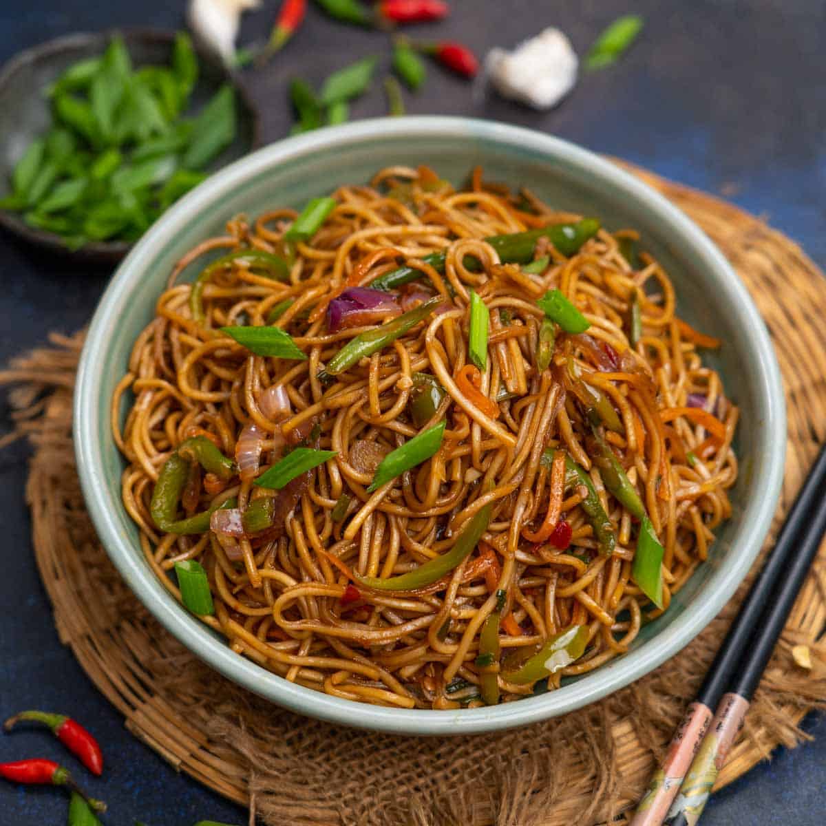 Mutton Burnt Garlic Noodles